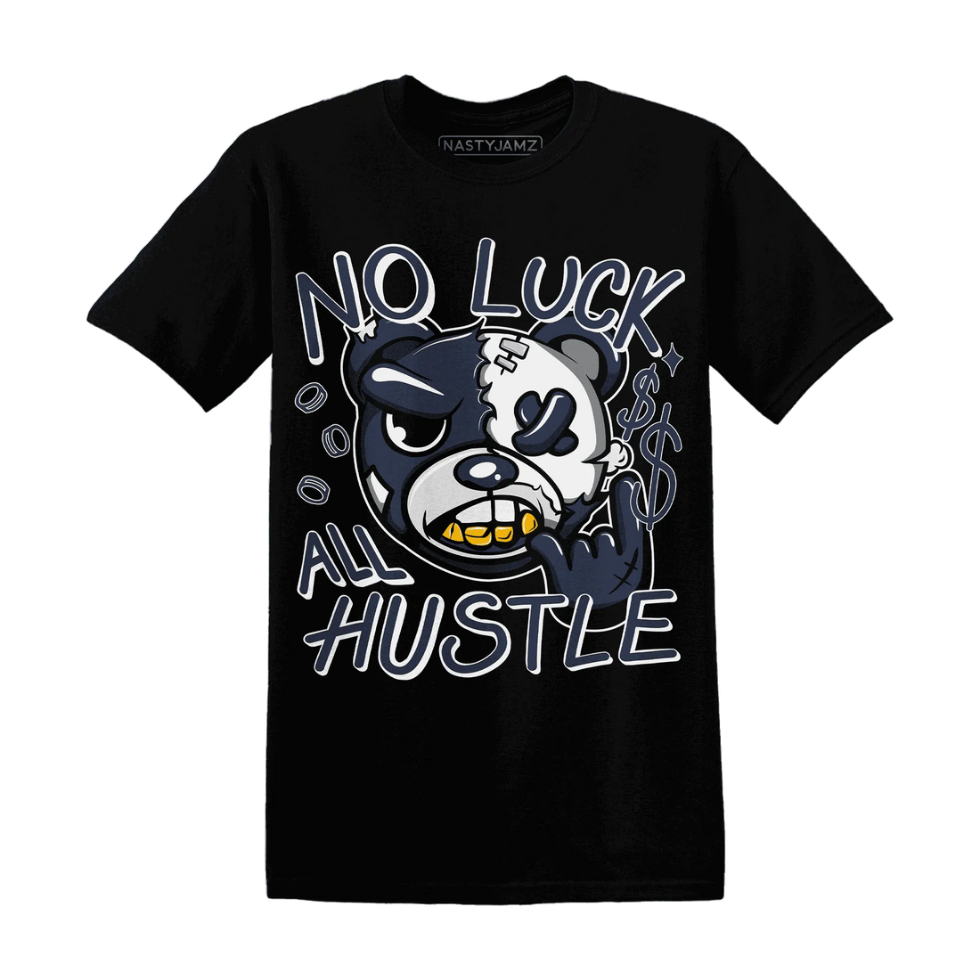 White-Navy-6s-T-Shirt-Match-All-Hustle