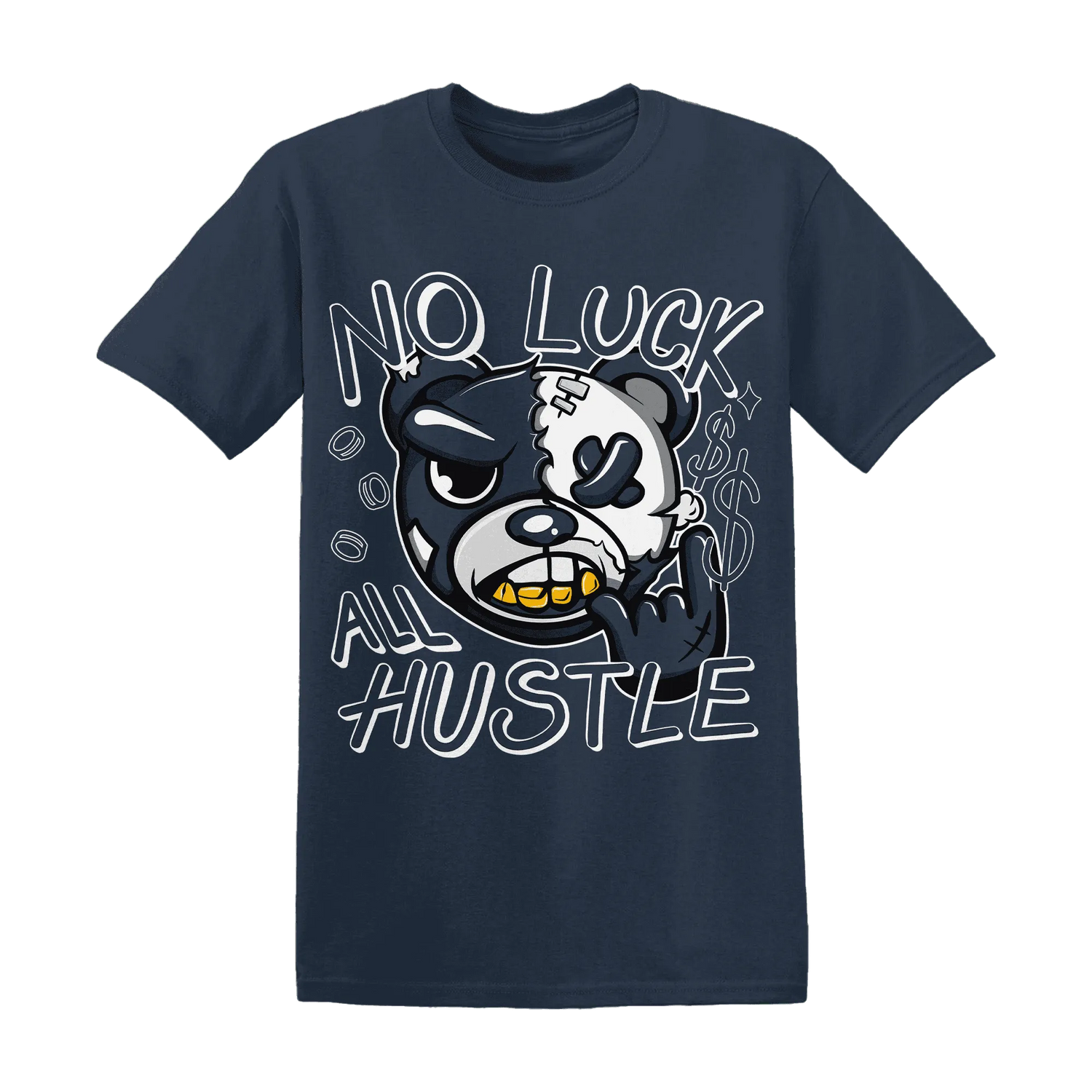 White-Navy-6s-T-Shirt-Match-All-Hustle