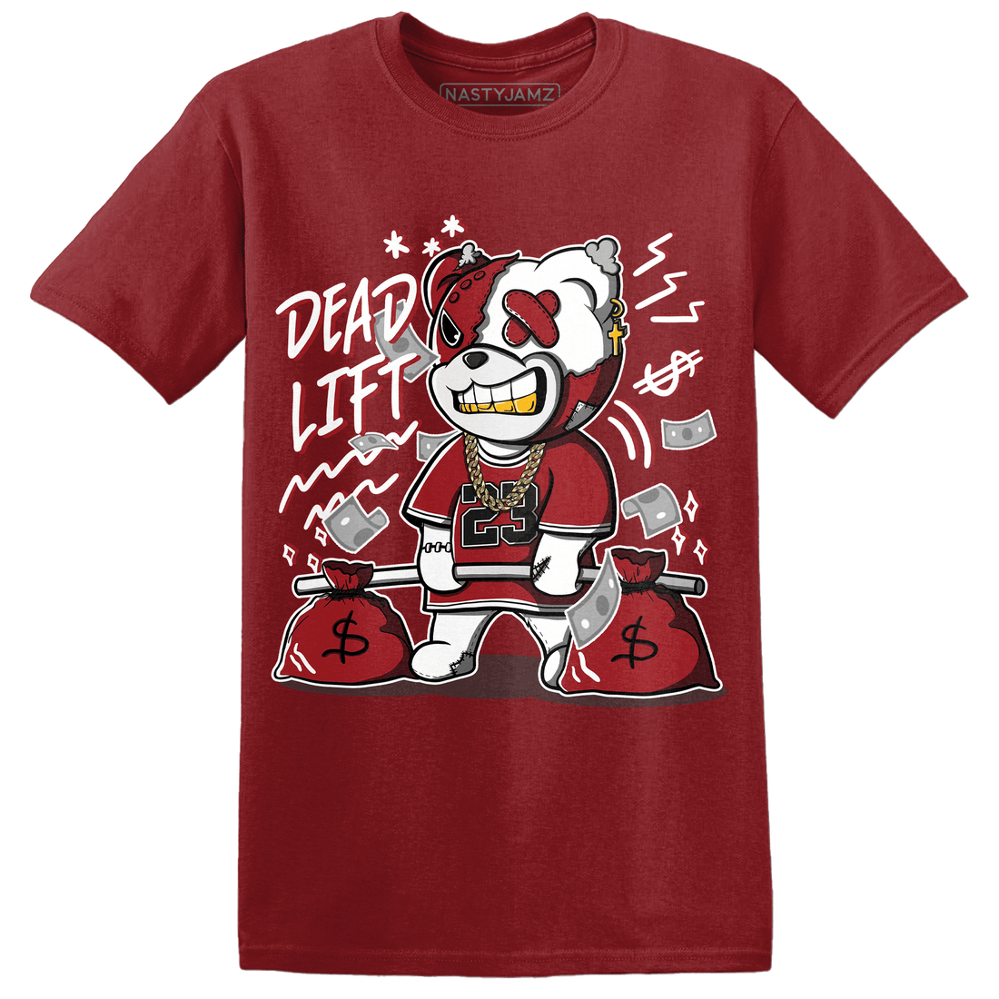 Retro Red Taxi 12s T Shirt Match BER 23 Deadlift - NastyJamz