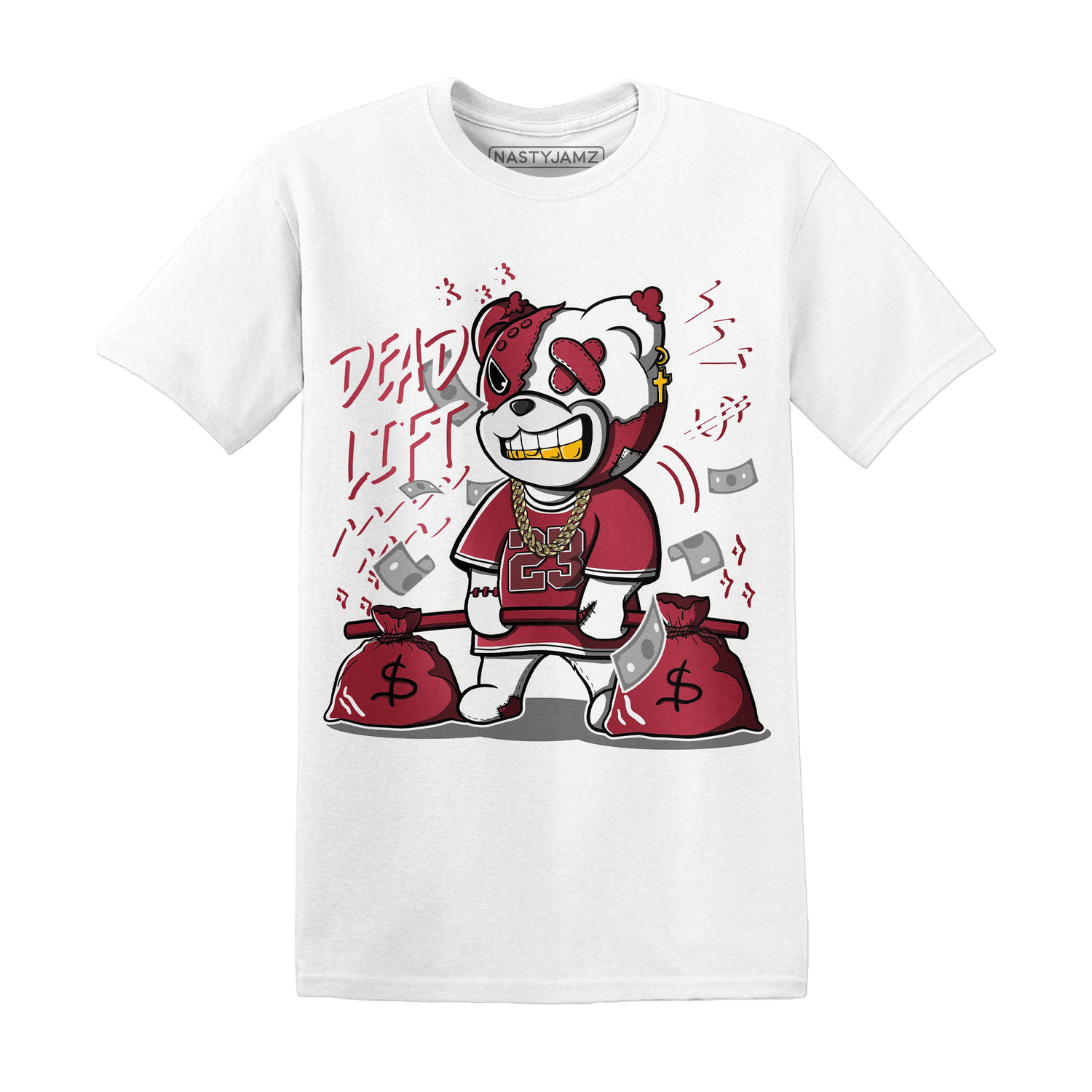 High 85 Metallic Burgundy 1s T Shirt Match BER 23 Deadlift - NastyJamz