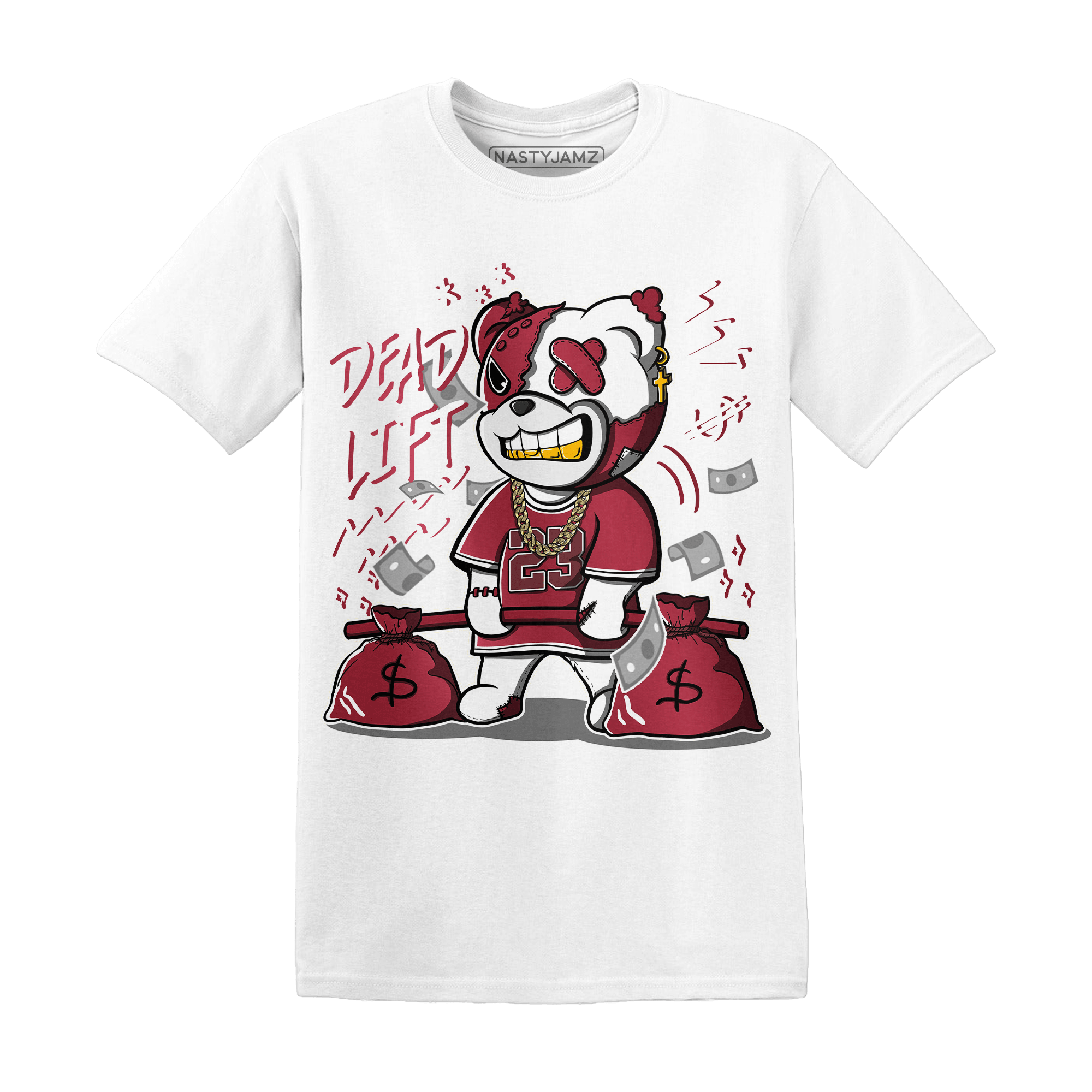 High 85 Metallic Burgundy 1s T Shirt Match BER 23 Deadlift - NastyJamz