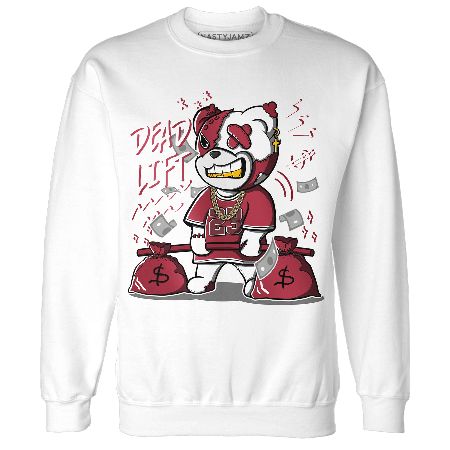High 85 Metallic Burgundy 1s Sweatshirt Match BER 23 Deadlift - NastyJamz