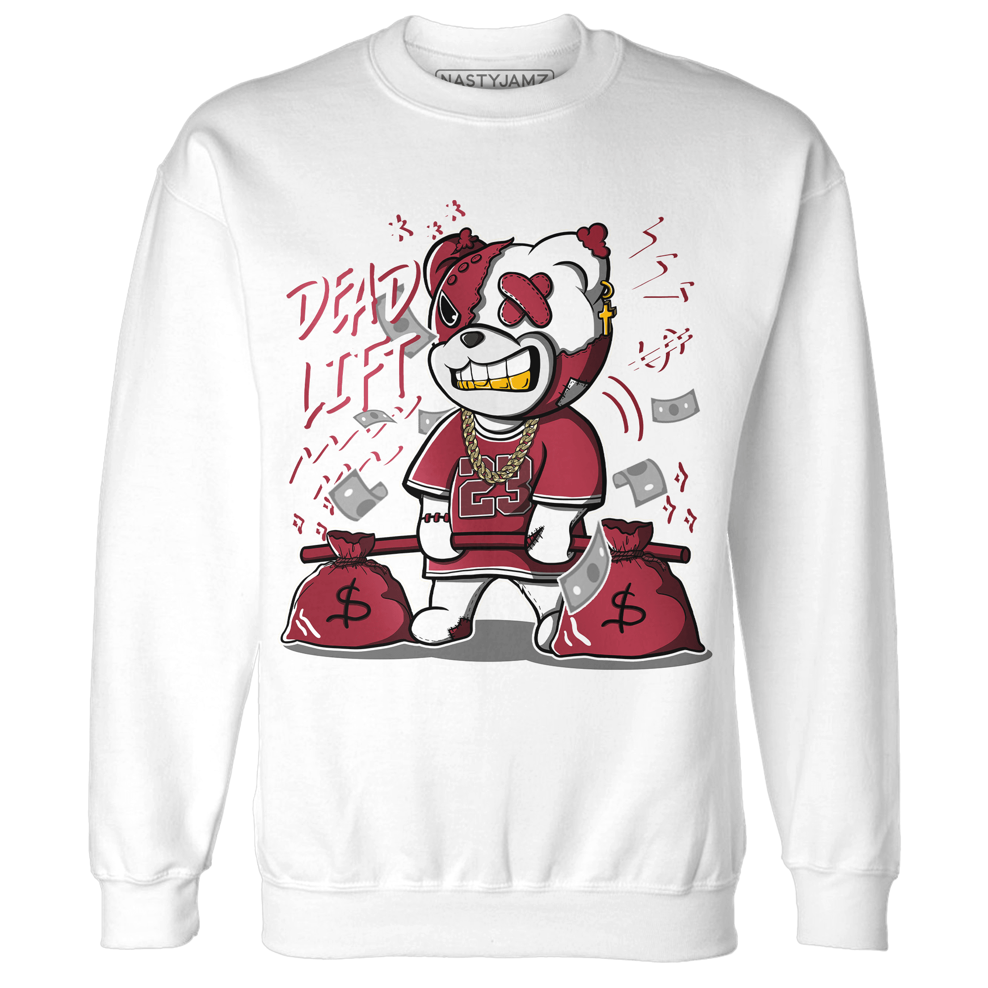 High 85 Metallic Burgundy 1s Sweatshirt Match BER 23 Deadlift - NastyJamz