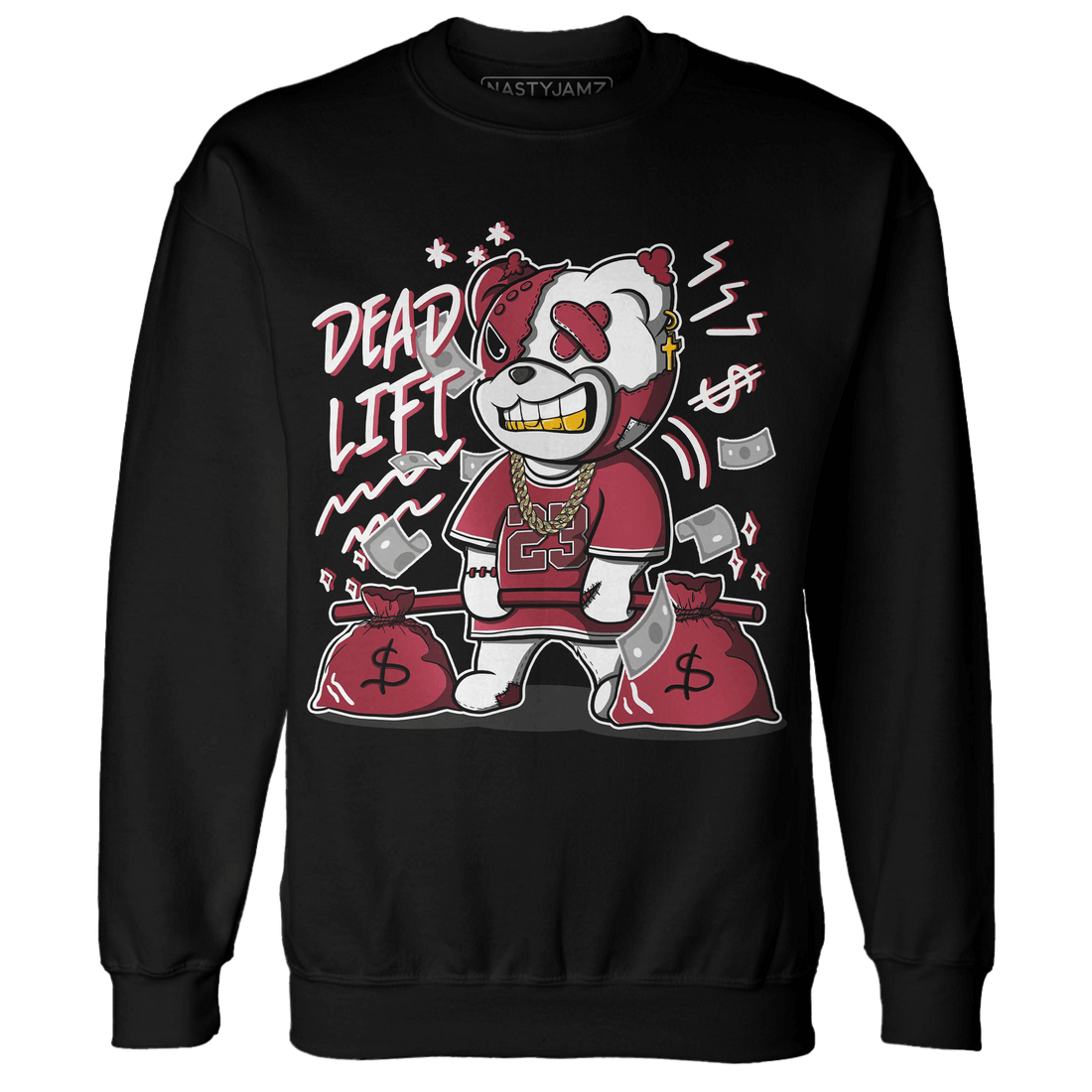High 85 Metallic Burgundy 1s Sweatshirt Match BER 23 Deadlift - NastyJamz