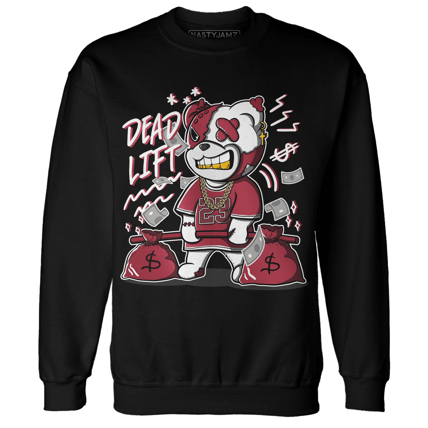 High 85 Metallic Burgundy 1s Sweatshirt Match BER 23 Deadlift - NastyJamz