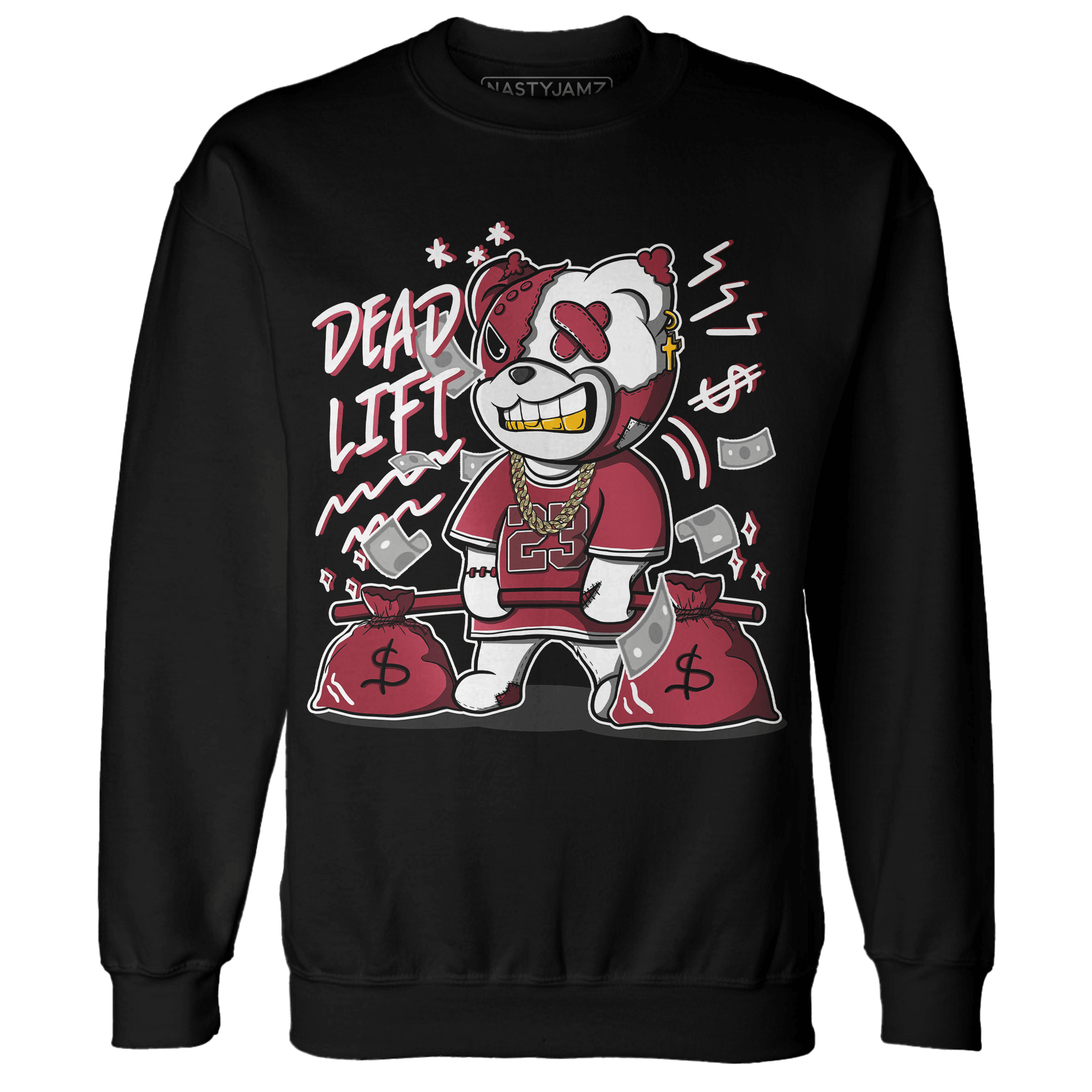 High 85 Metallic Burgundy 1s Sweatshirt Match BER 23 Deadlift - NastyJamz