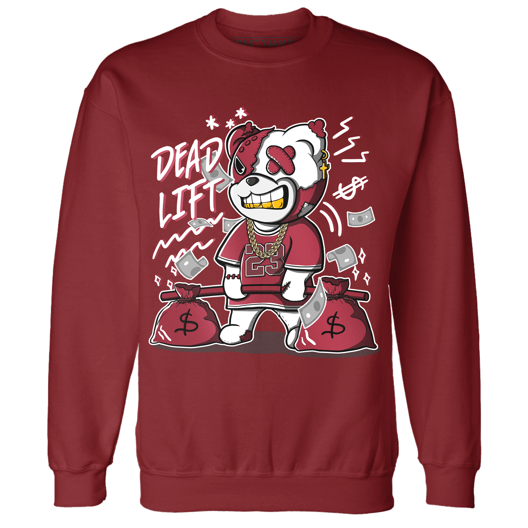 High 85 Metallic Burgundy 1s Sweatshirt Match BER 23 Deadlift - NastyJamz