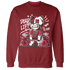 High 85 Metallic Burgundy 1s Sweatshirt Match BER 23 Deadlift - NastyJamz