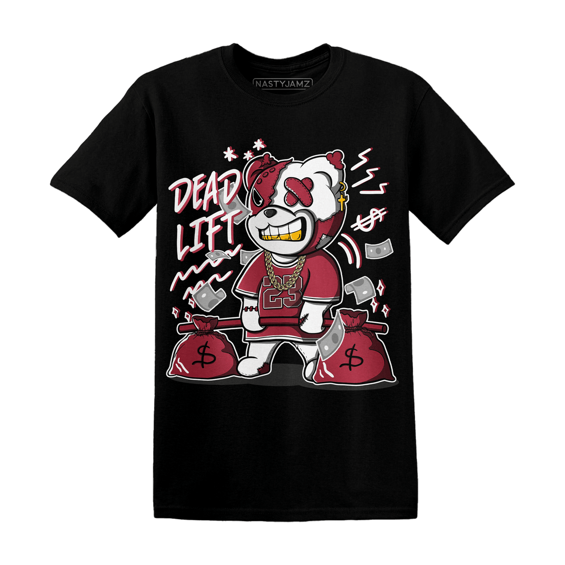 High 85 Metallic Burgundy 1s T Shirt Match BER 23 Deadlift - NastyJamz