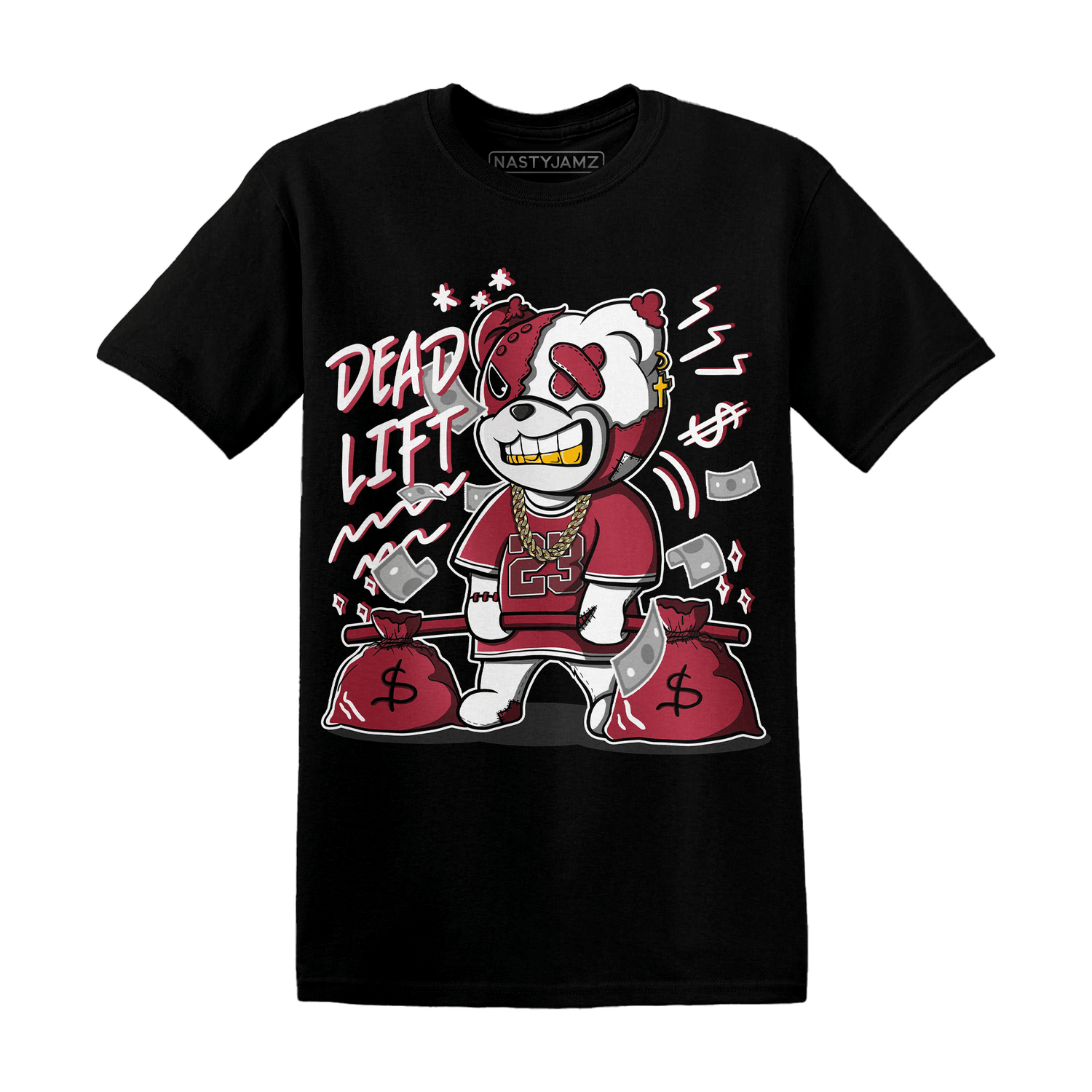 High 85 Metallic Burgundy 1s T Shirt Match BER 23 Deadlift - NastyJamz