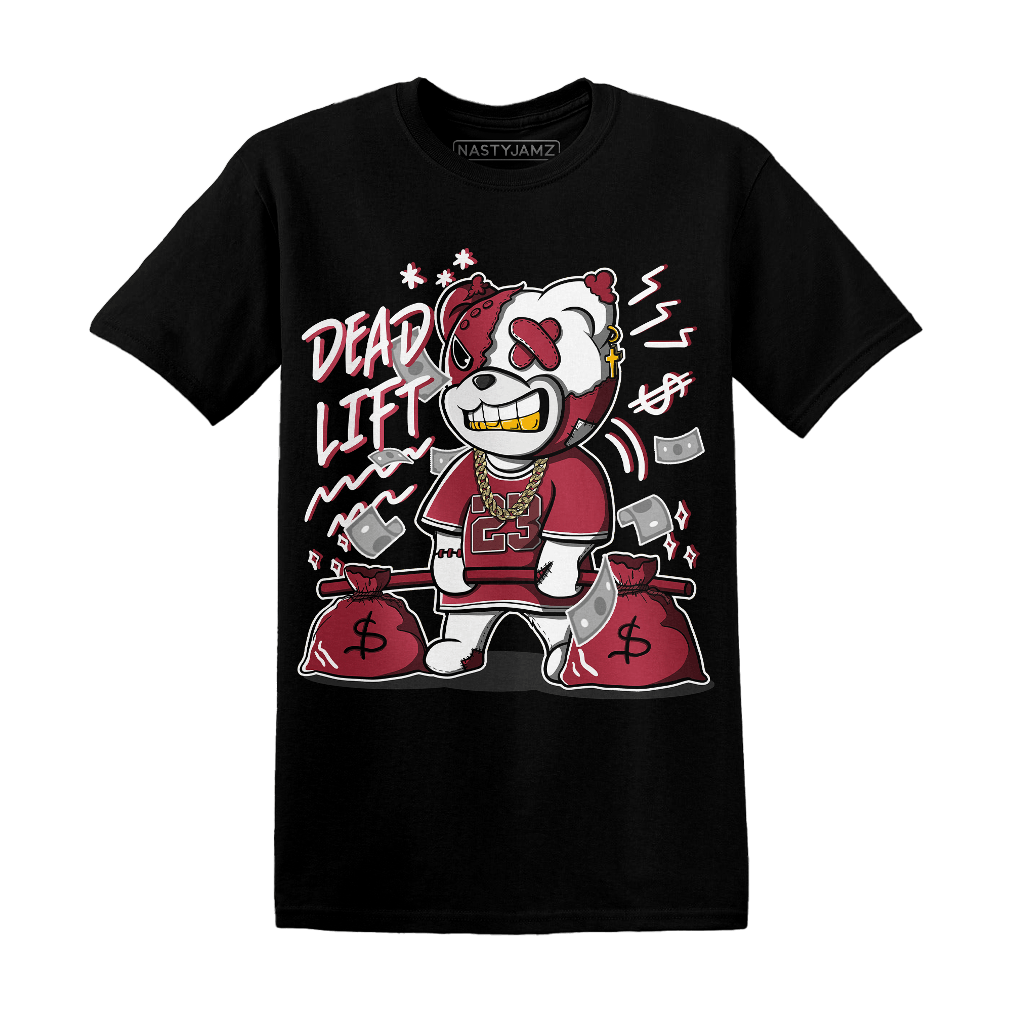 High 85 Metallic Burgundy 1s T Shirt Match BER 23 Deadlift - NastyJamz