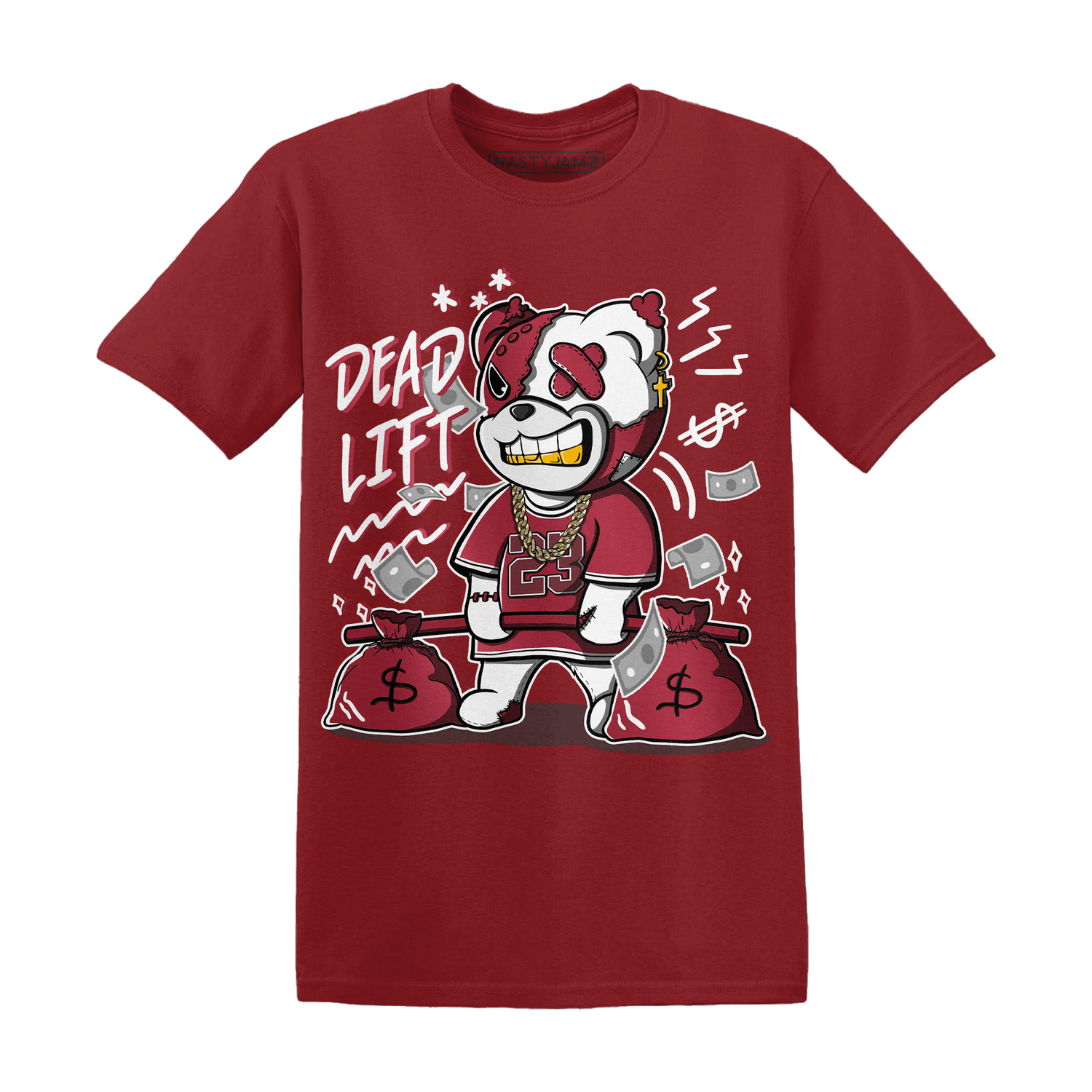 High 85 Metallic Burgundy 1s T Shirt Match BER 23 Deadlift - NastyJamz