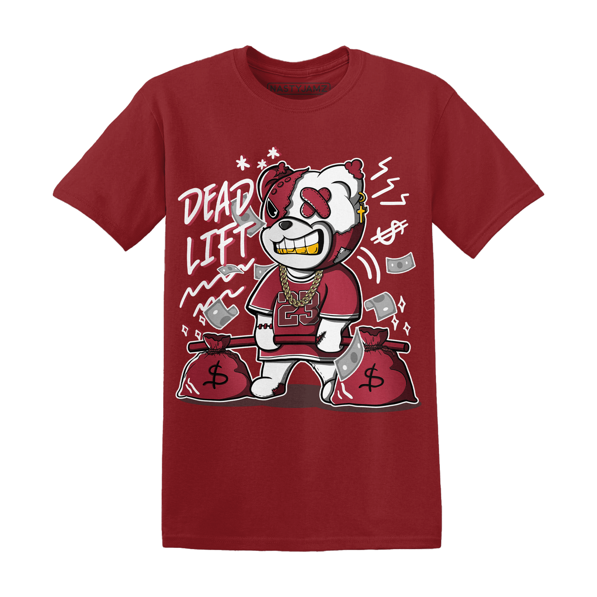 High 85 Metallic Burgundy 1s T Shirt Match BER 23 Deadlift - NastyJamz