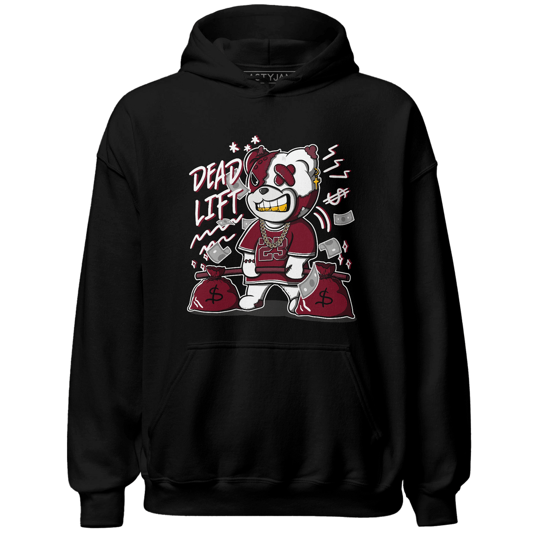 High White Team Red 1s Hoodie Match BER 23 Deadlift - NastyJamz