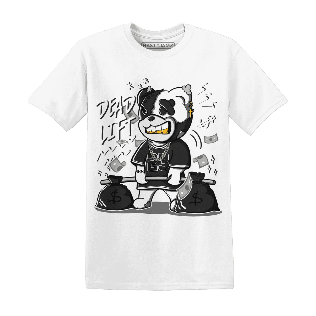 White-Thunder-4s-T-Shirt-Match-BER-23-Deadlift