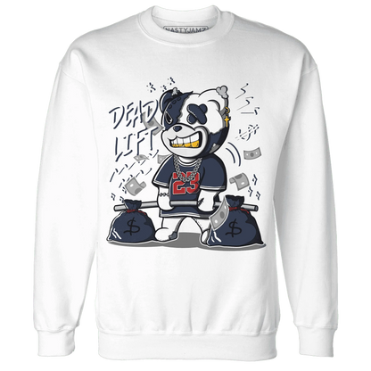 White-Navy-6s-Sweatshirt-Match-BER-23-Deadlift