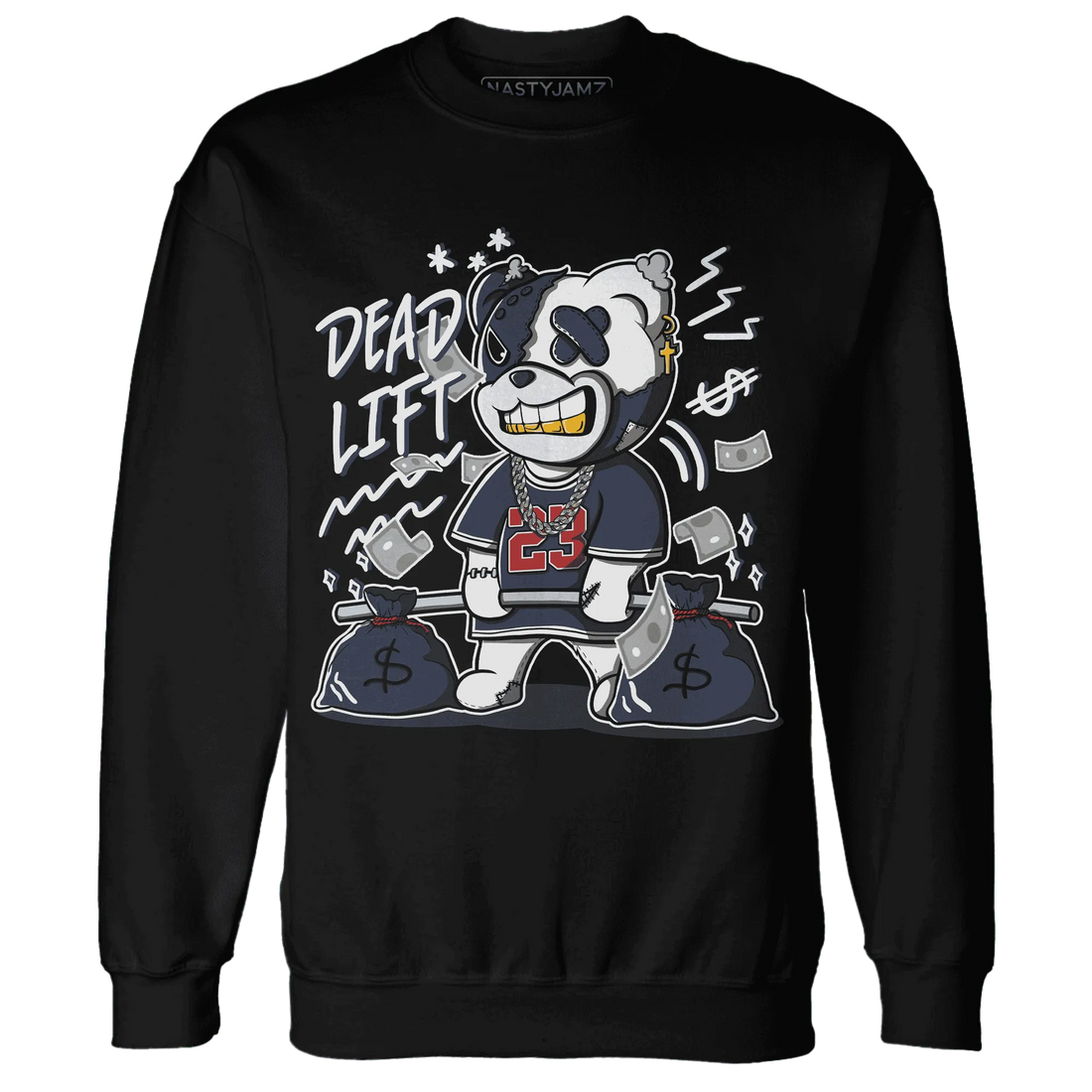 White-Navy-6s-Sweatshirt-Match-BER-23-Deadlift