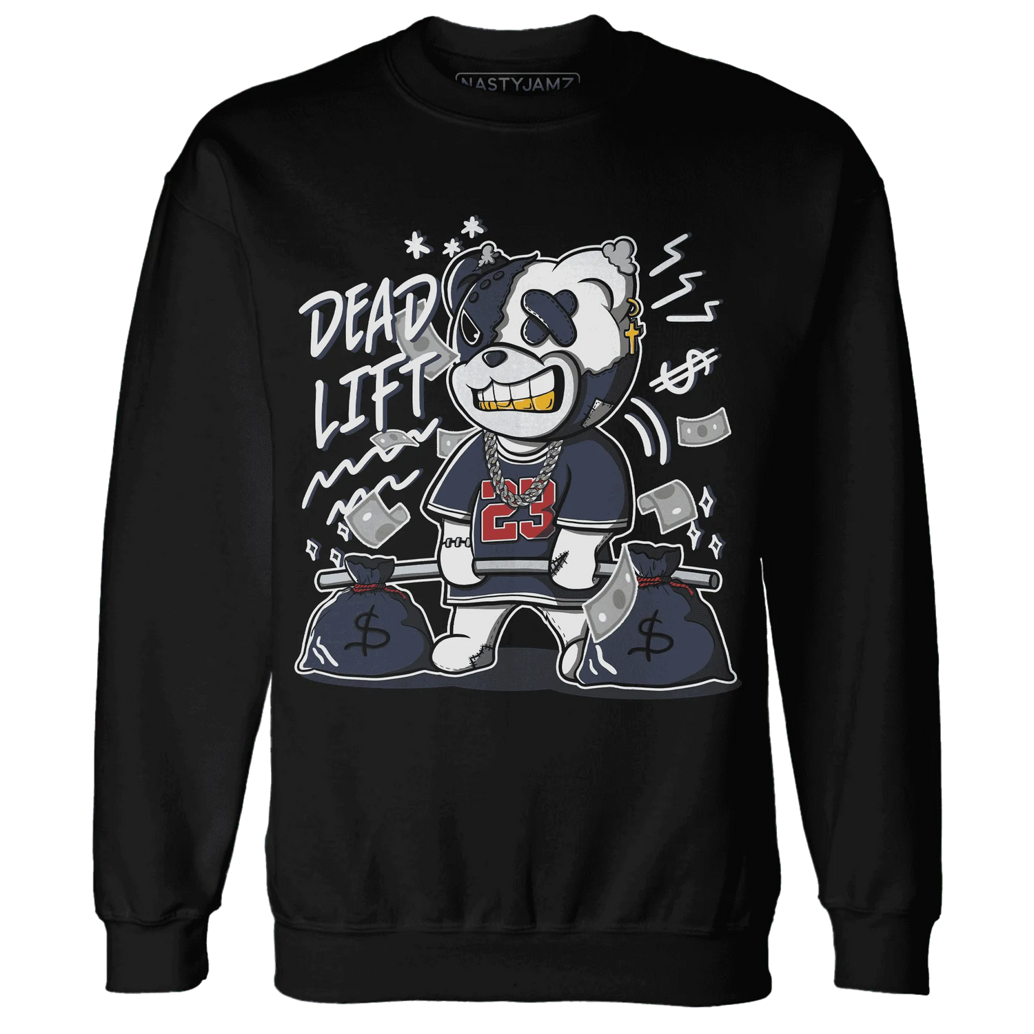 White-Navy-6s-Sweatshirt-Match-BER-23-Deadlift