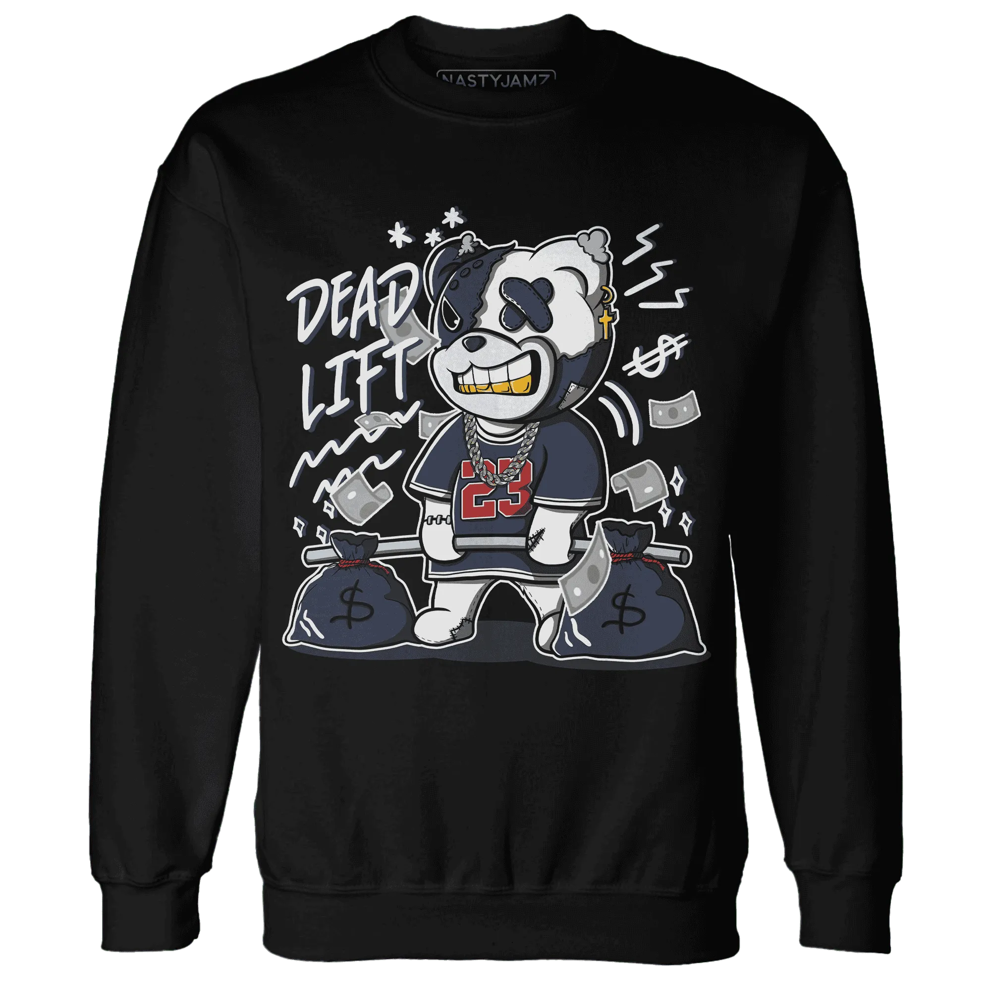 White-Navy-6s-Sweatshirt-Match-BER-23-Deadlift