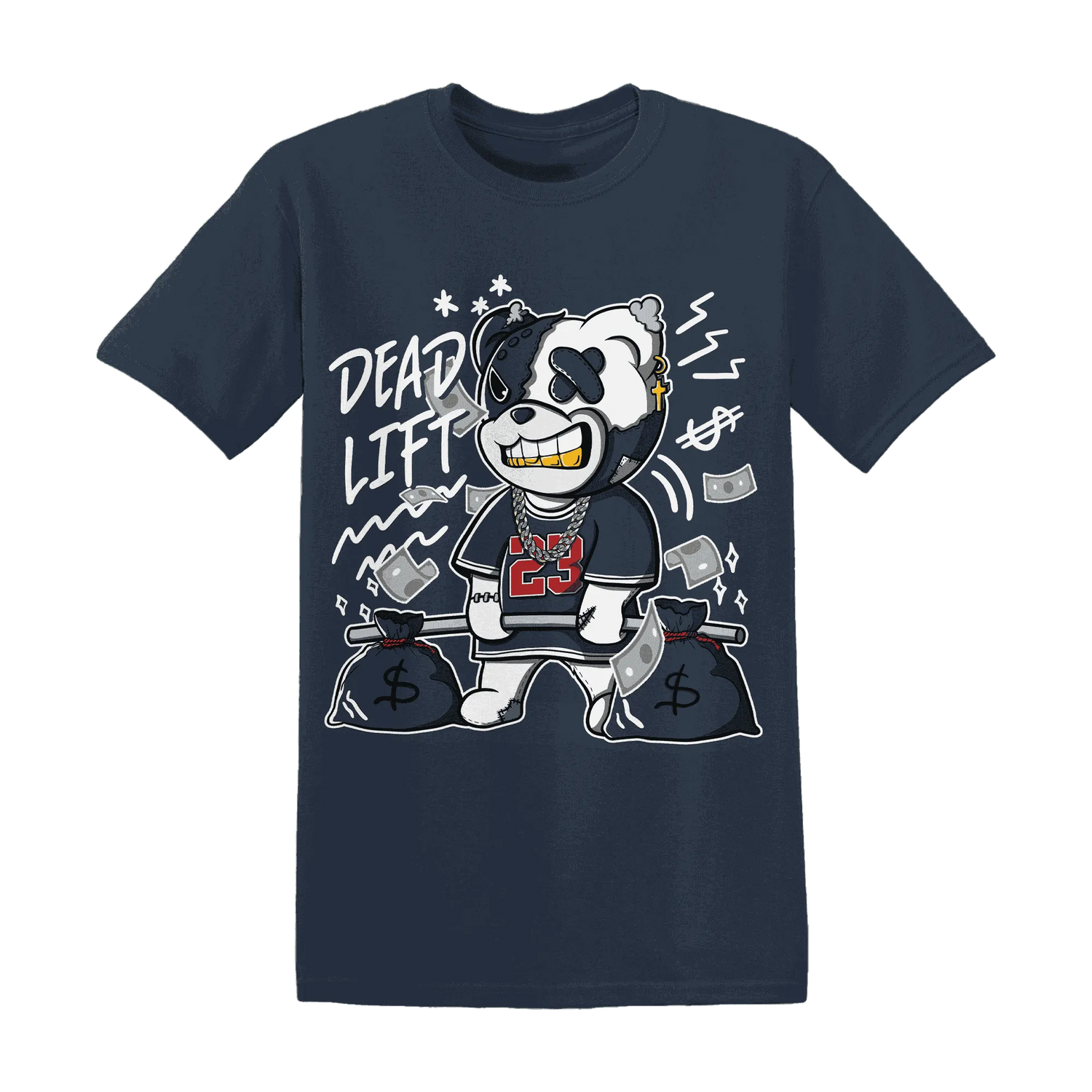 White-Navy-6s-T-Shirt-Match-BER-23-Deadlift