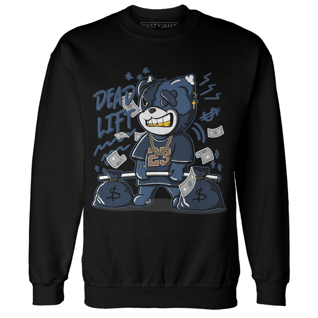 AM 1 86 Jackie Robinson Sweatshirt Match BER 23 Deadlift - NastyJamz