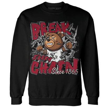Retro Red Taxi 12s Sweatshirt Match BER Break Chain - NastyJamz