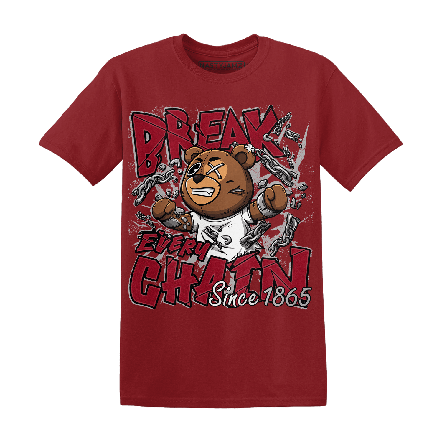 Retro Red Taxi 12s T Shirt BER Break Chain - NastyJamz