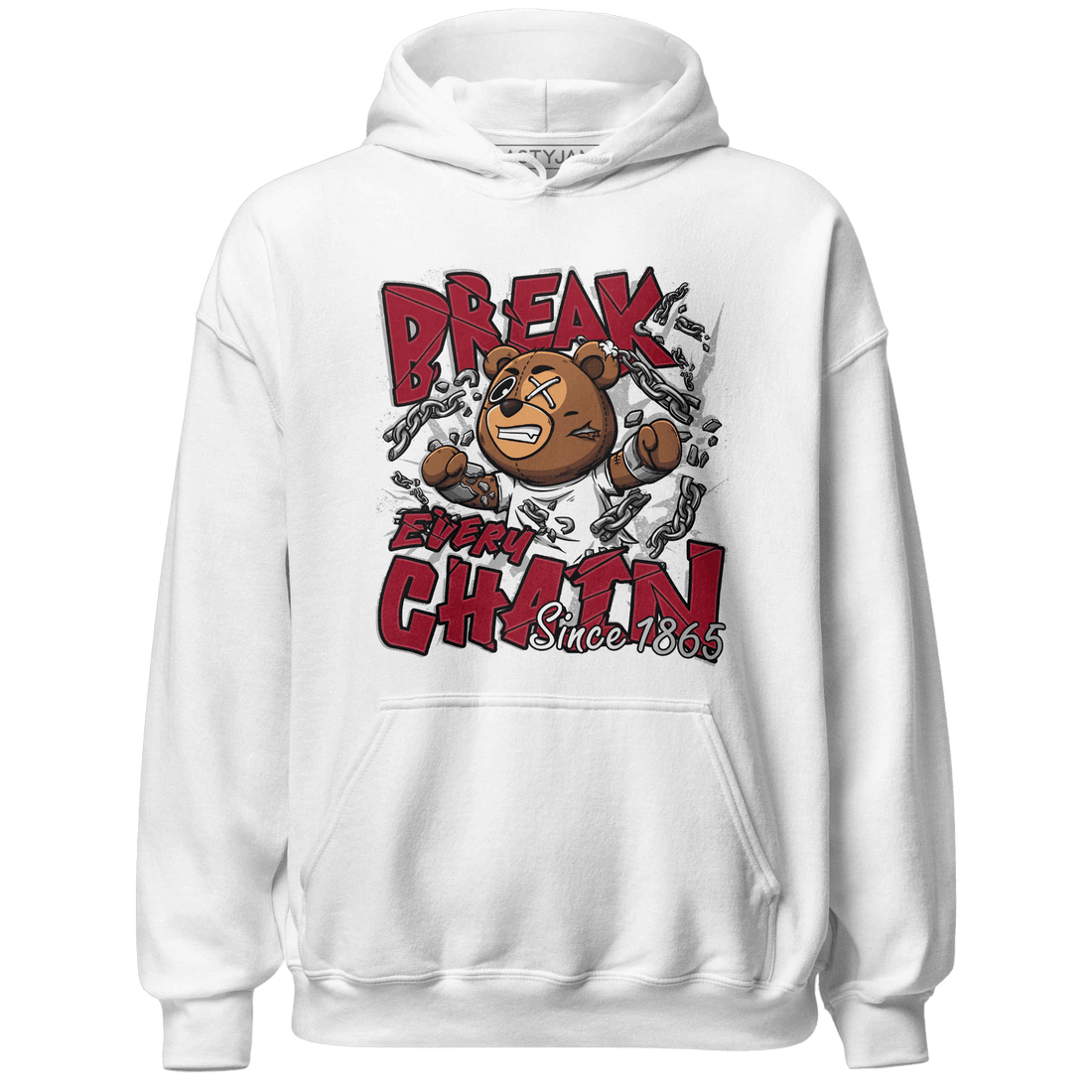 Retro Red Taxi 12s Hoodie Match BER Break Chain - NastyJamz