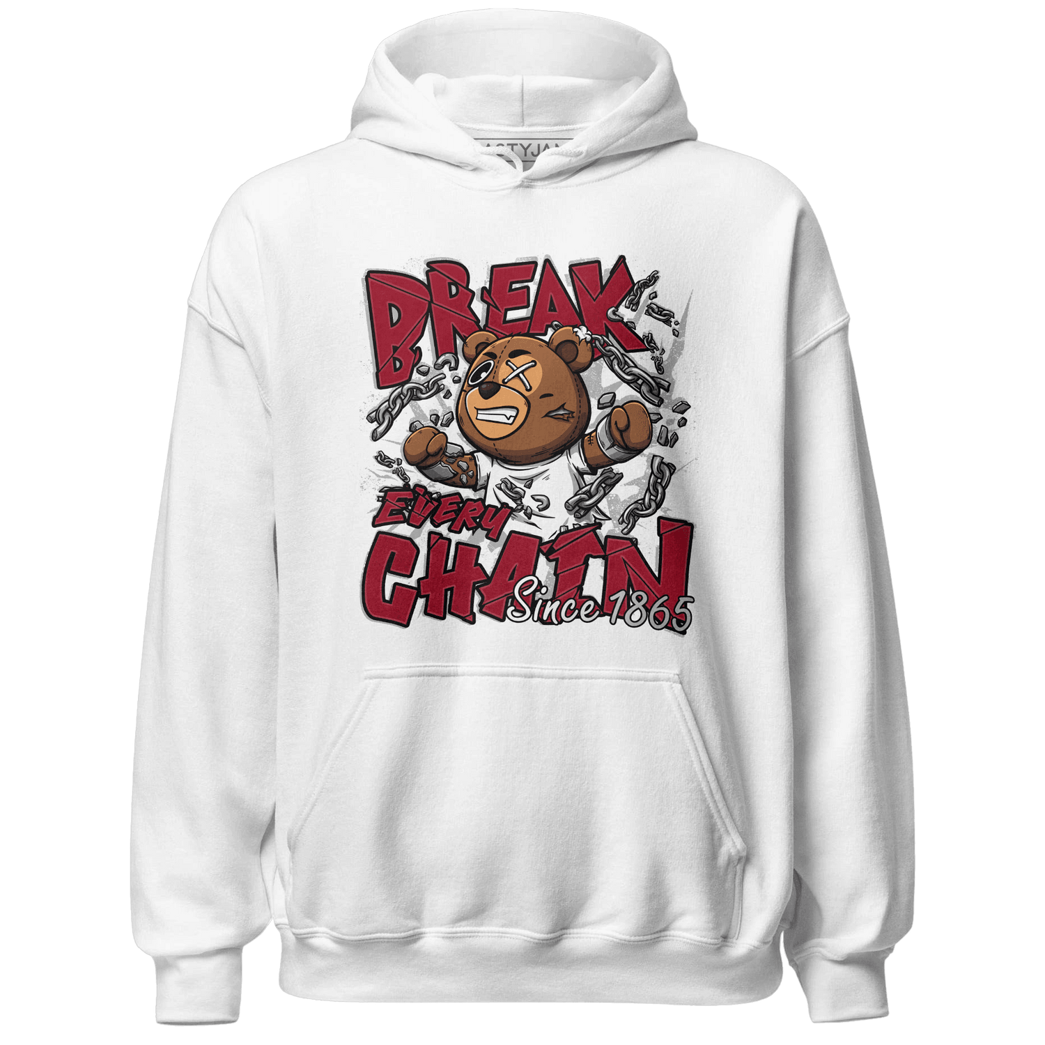 Retro Red Taxi 12s Hoodie Match BER Break Chain - NastyJamz