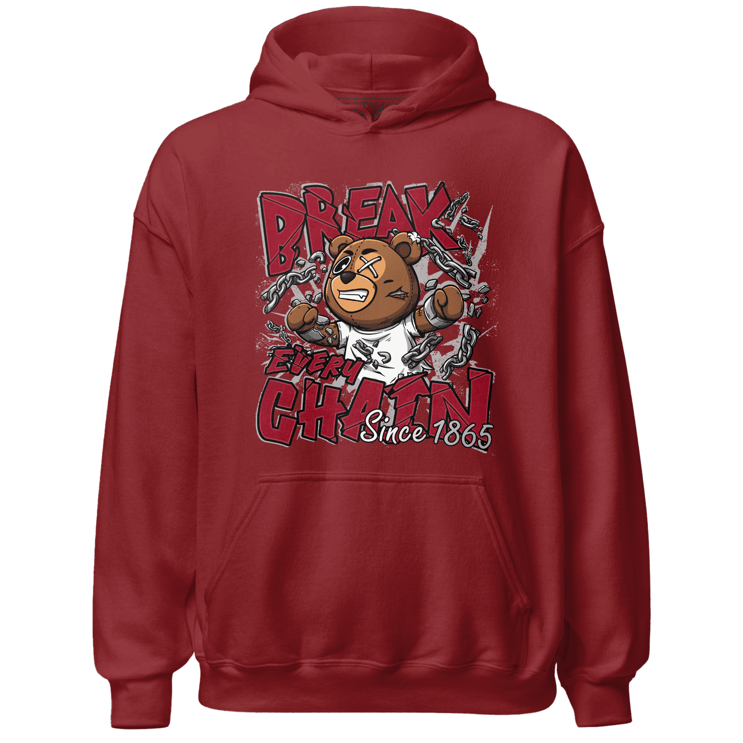 Retro Red Taxi 12s Hoodie Match BER Break Chain - NastyJamz