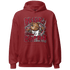 Retro Red Taxi 12s Hoodie Match BER Break Chain - NastyJamz