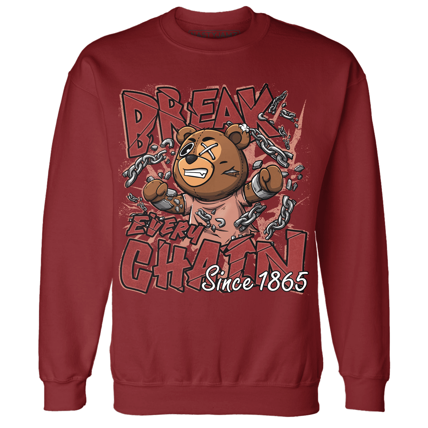 Dune Red 13s Sweatshirt Match BER Break Chain - NastyJamz