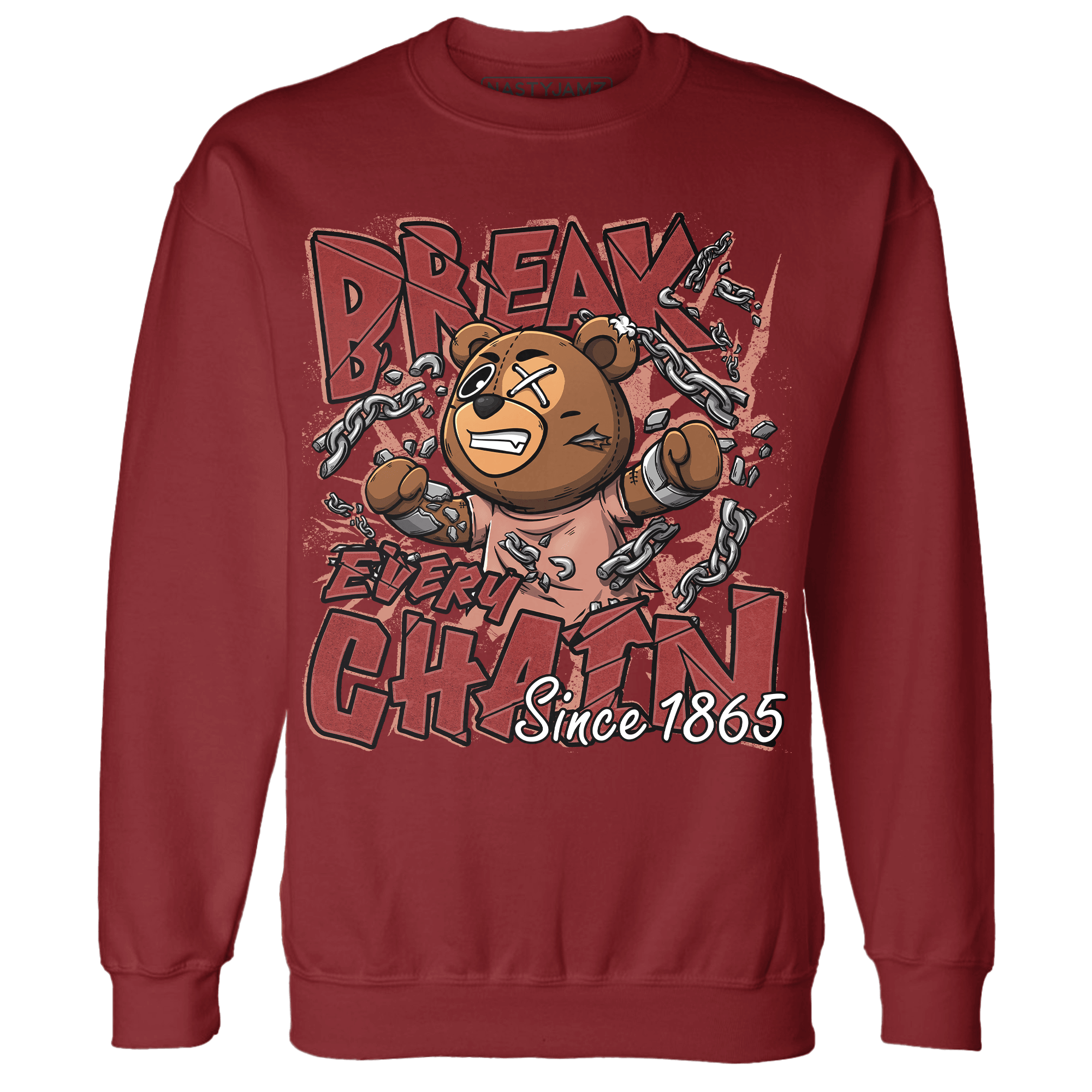 Dune Red 13s Sweatshirt Match BER Break Chain - NastyJamz