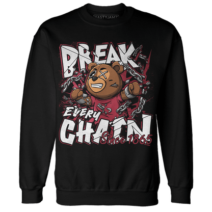 High 85 Metallic Burgundy 1s Sweatshirt Match BER Break Chain - NastyJamz