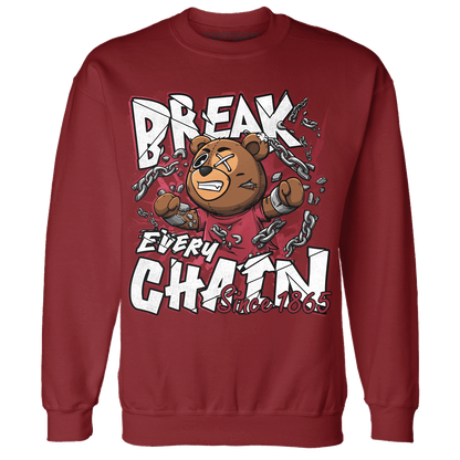 High 85 Metallic Burgundy 1s Sweatshirt Match BER Break Chain - NastyJamz