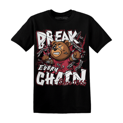High 85 Metallic Burgundy 1s T Shirt Match BER Break Chain - NastyJamz