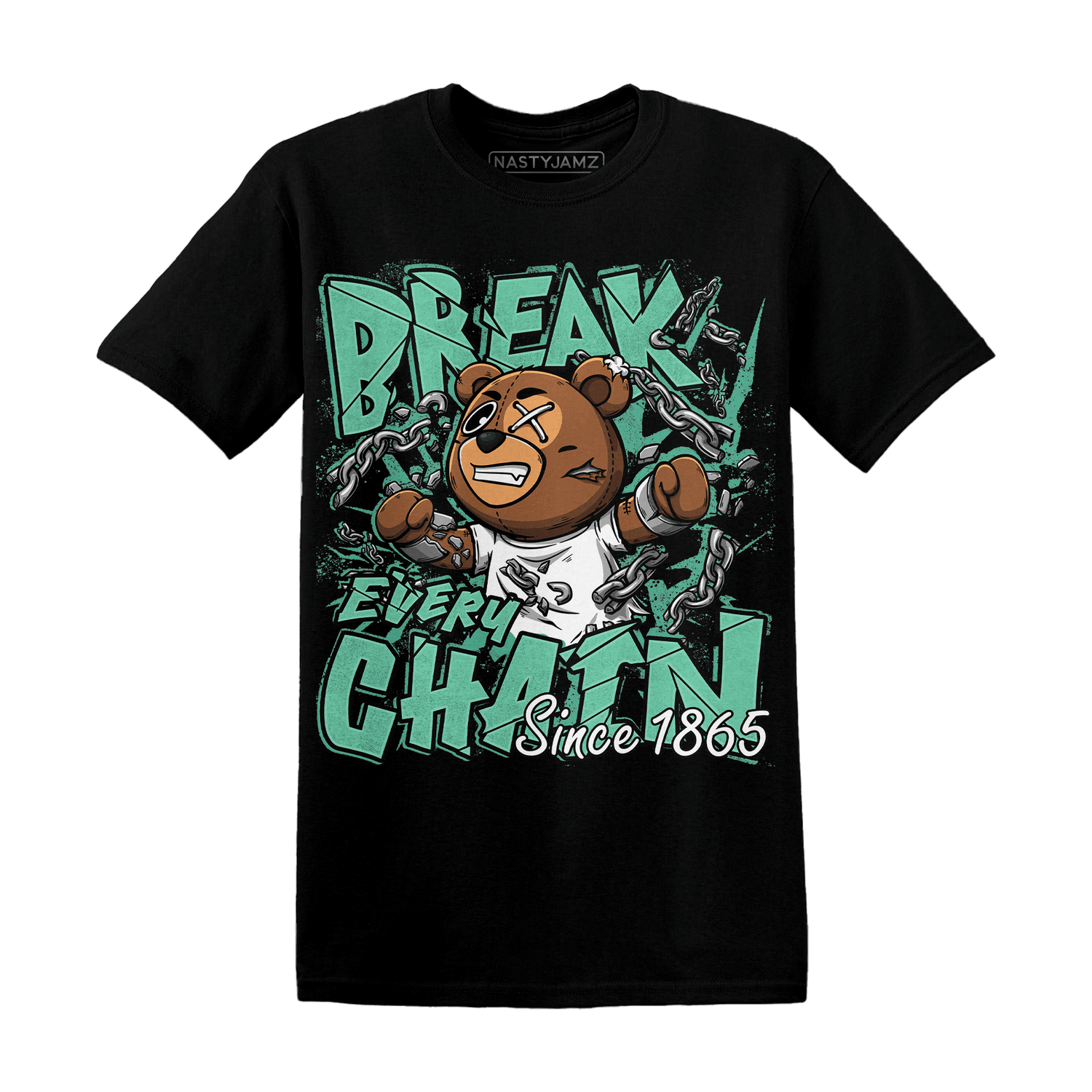 High OG Green Glow 1s T Shirt BER Break Chain - NastyJamz