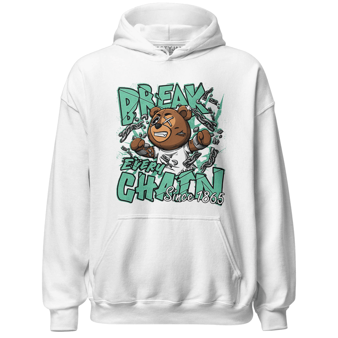 High OG Green Glow 1s Hoodie Match BER Break Chain - NastyJamz