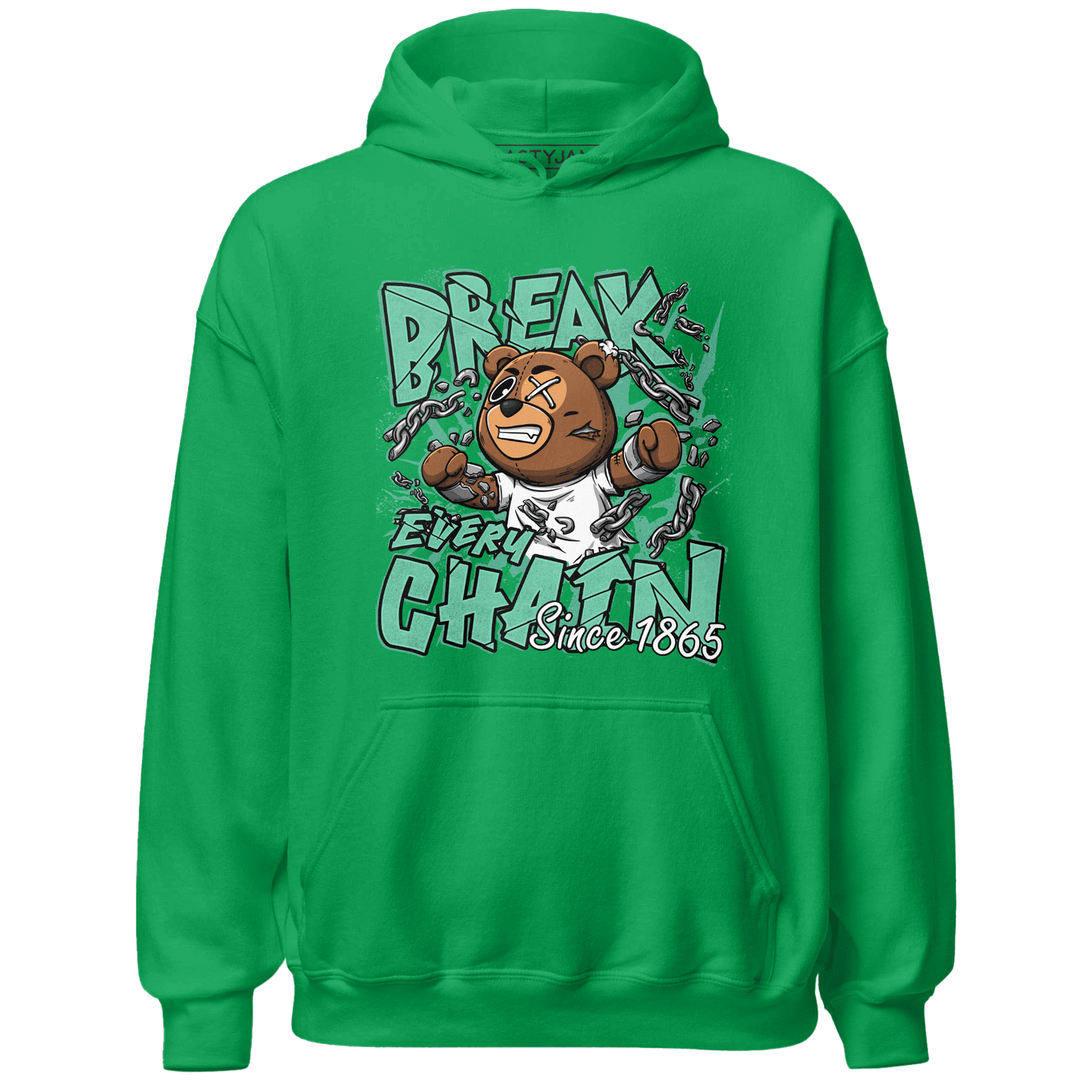 High OG Green Glow 1s Hoodie Match BER Break Chain - NastyJamz
