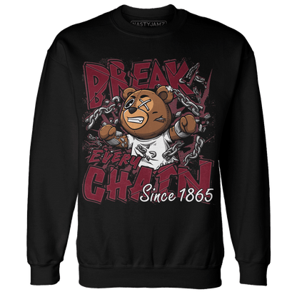 High White Team Red 1s Sweatshirt Match BER Break Chain - NastyJamz