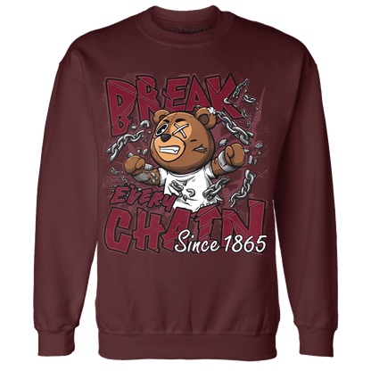 High White Team Red 1s Sweatshirt Match BER Break Chain - NastyJamz