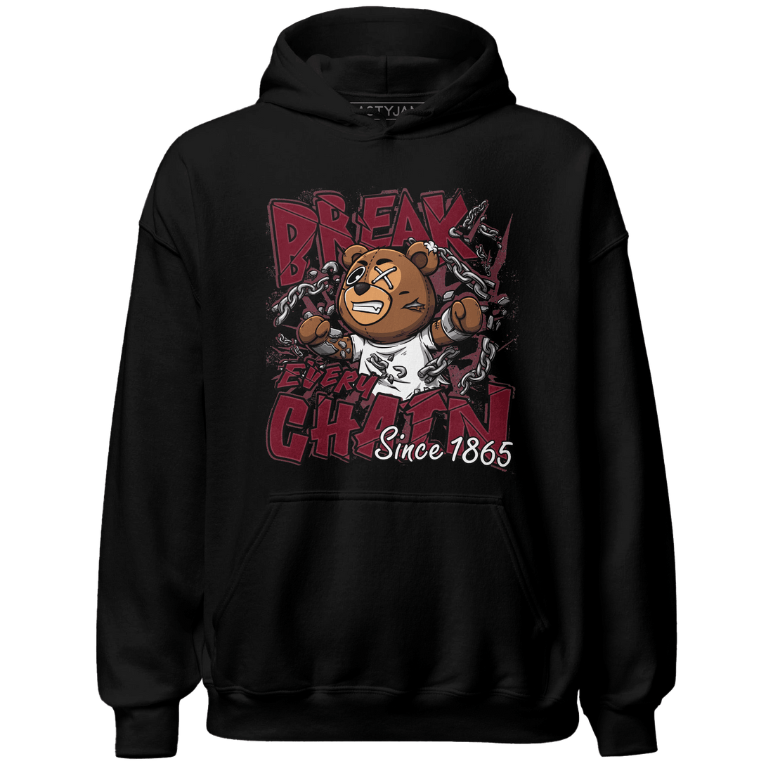 High White Team Red 1s Hoodie Match BER Break Chain - NastyJamz