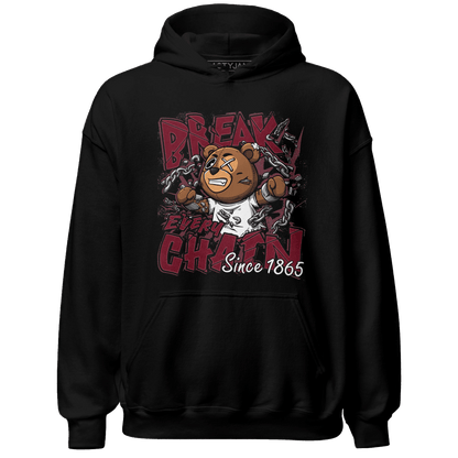 High White Team Red 1s Hoodie Match BER Break Chain - NastyJamz