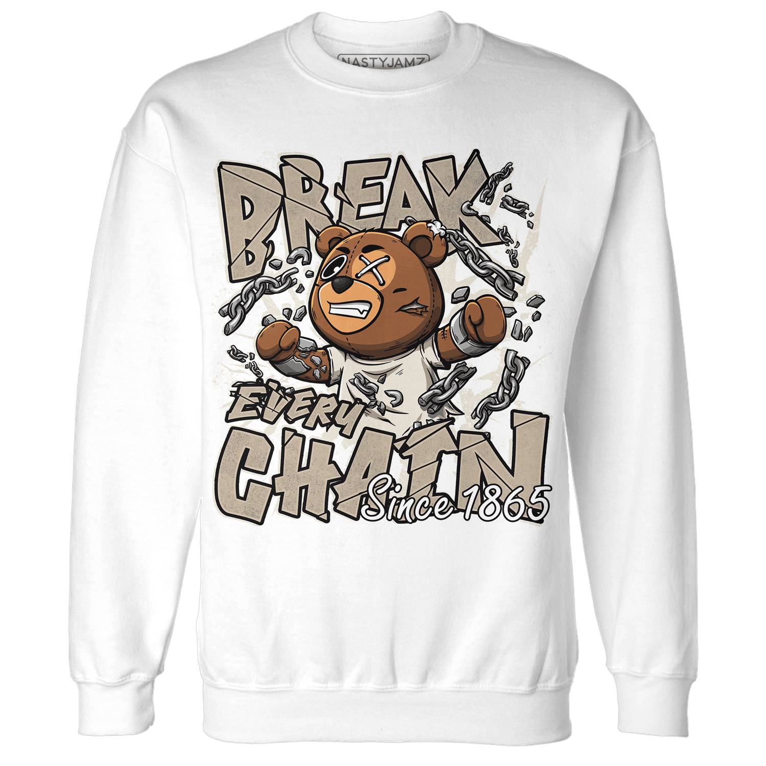 Latte 1s Sweatshirt Match BER Break Chain - NastyJamz