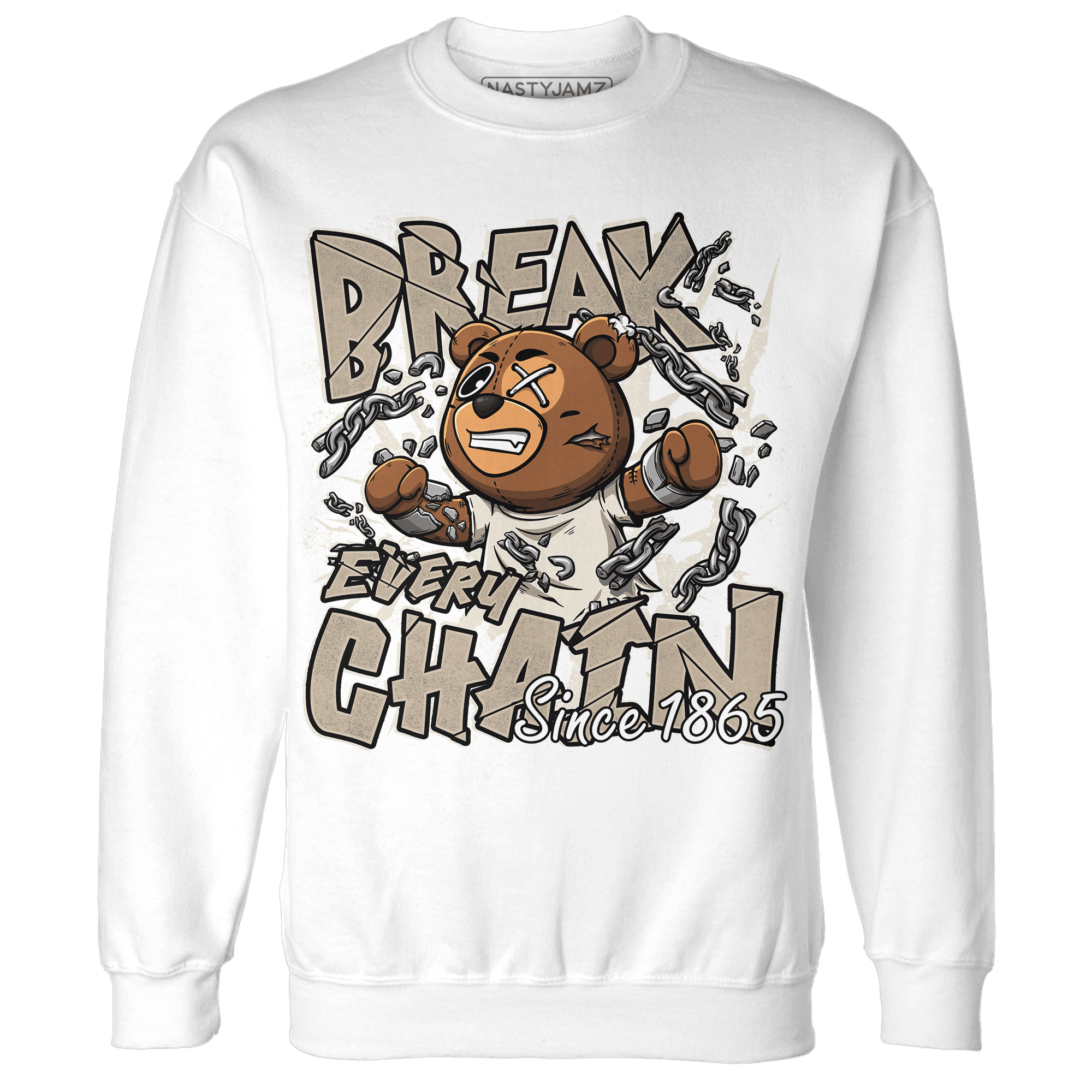 Latte 1s Sweatshirt Match BER Break Chain - NastyJamz