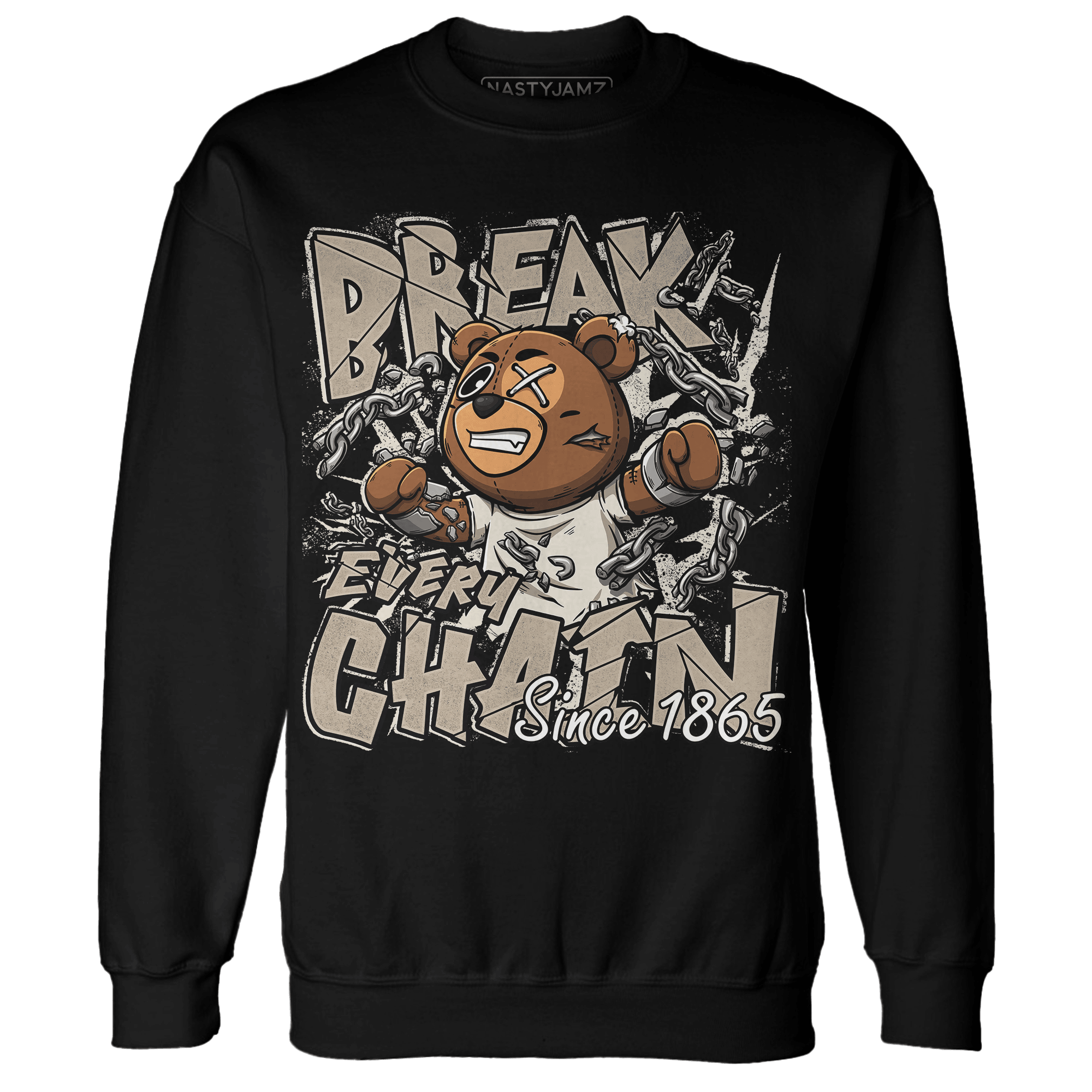 Latte 1s Sweatshirt Match BER Break Chain - NastyJamz