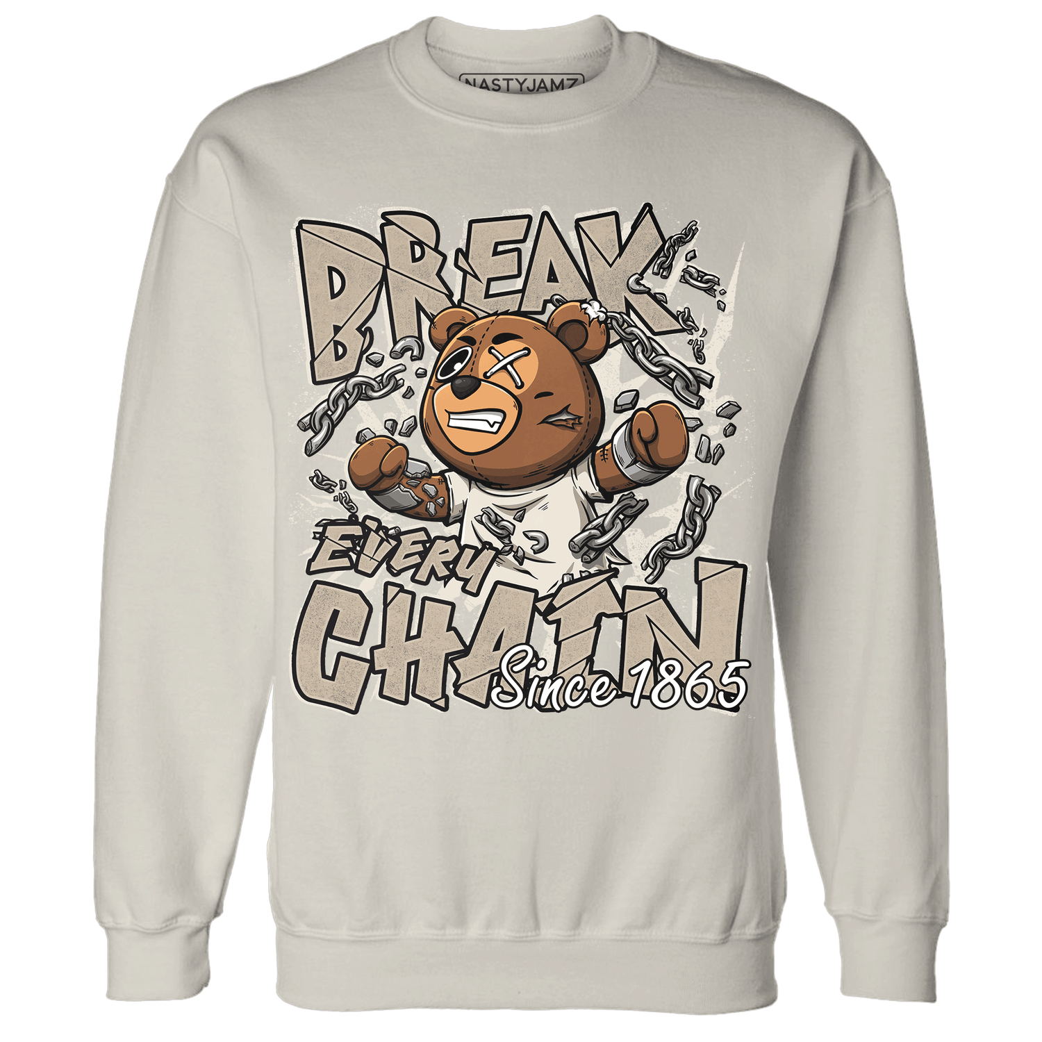 Latte 1s Sweatshirt Match BER Break Chain - NastyJamz