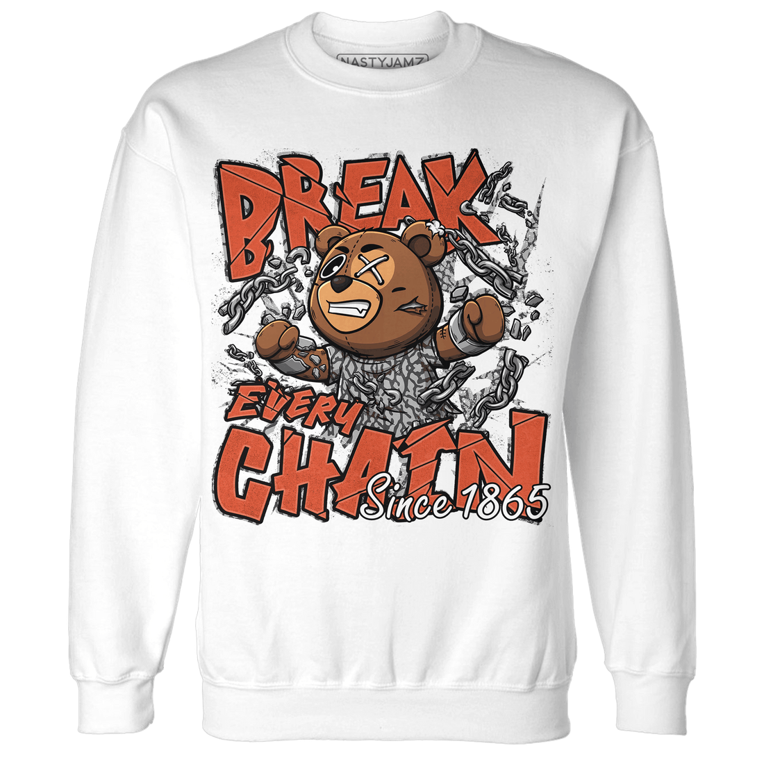 Georgia Peach 3s Sweatshirt Match BER Break Chain - NastyJamz