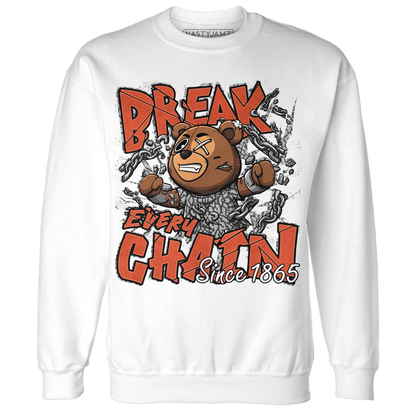 Georgia Peach 3s Sweatshirt Match BER Break Chain - NastyJamz
