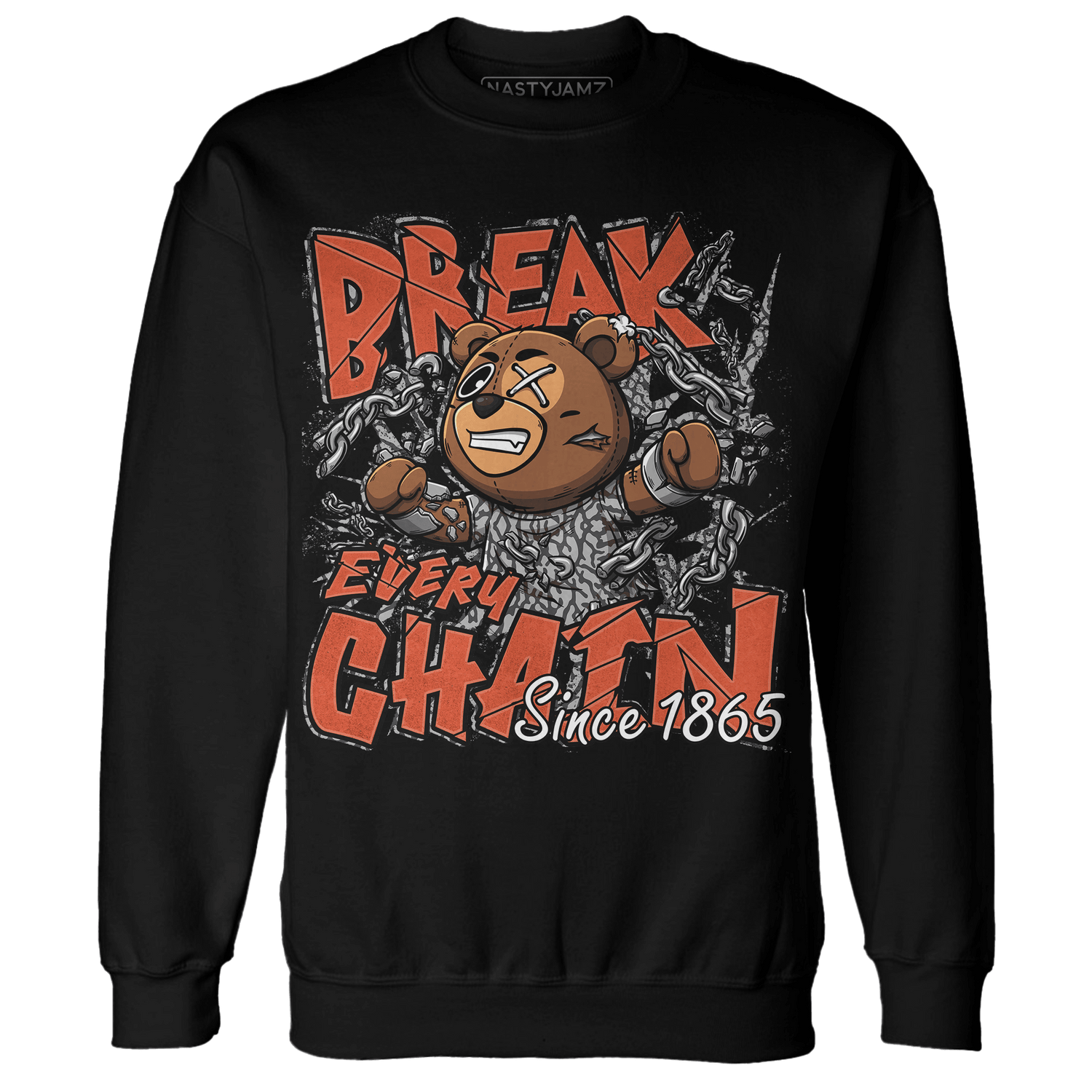 Georgia Peach 3s Sweatshirt Match BER Break Chain - NastyJamz